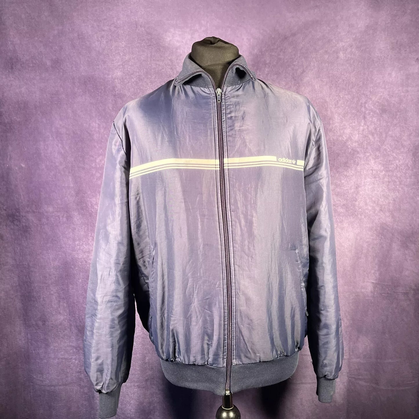 Vintage 80's 90's Blue Adidas Jacket Shallsuit Track Car