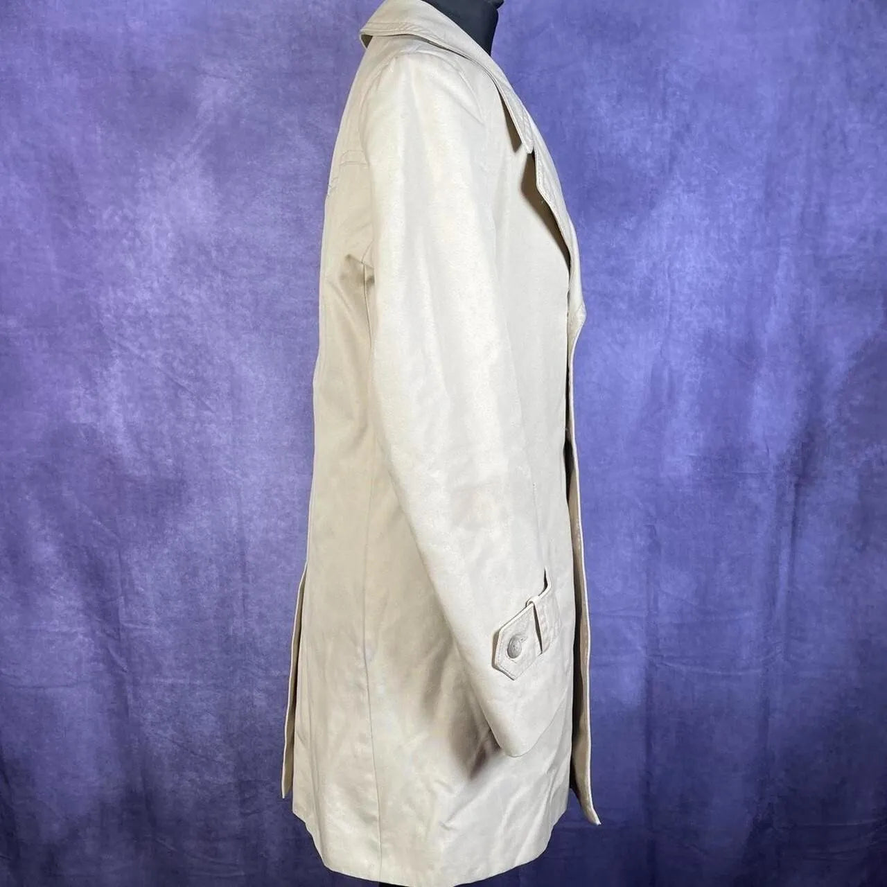 Beige 1960s Mac Trench Coat Idromoda Womens Small