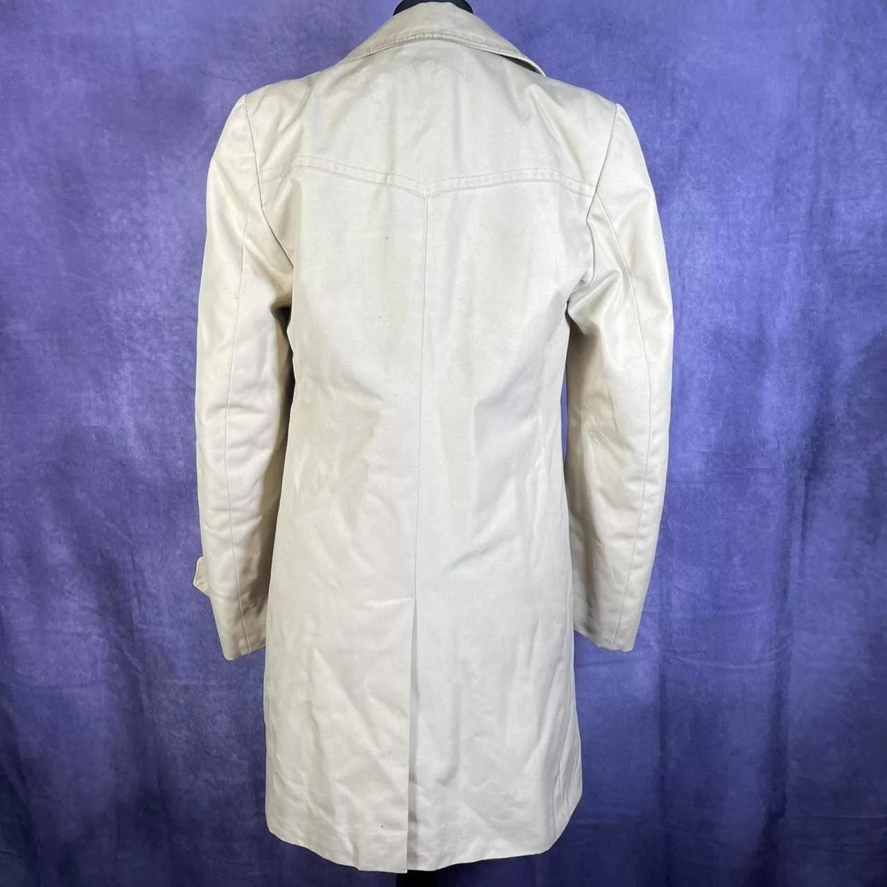 Beige 1960s Mac Trench Coat Idromoda Womens Small