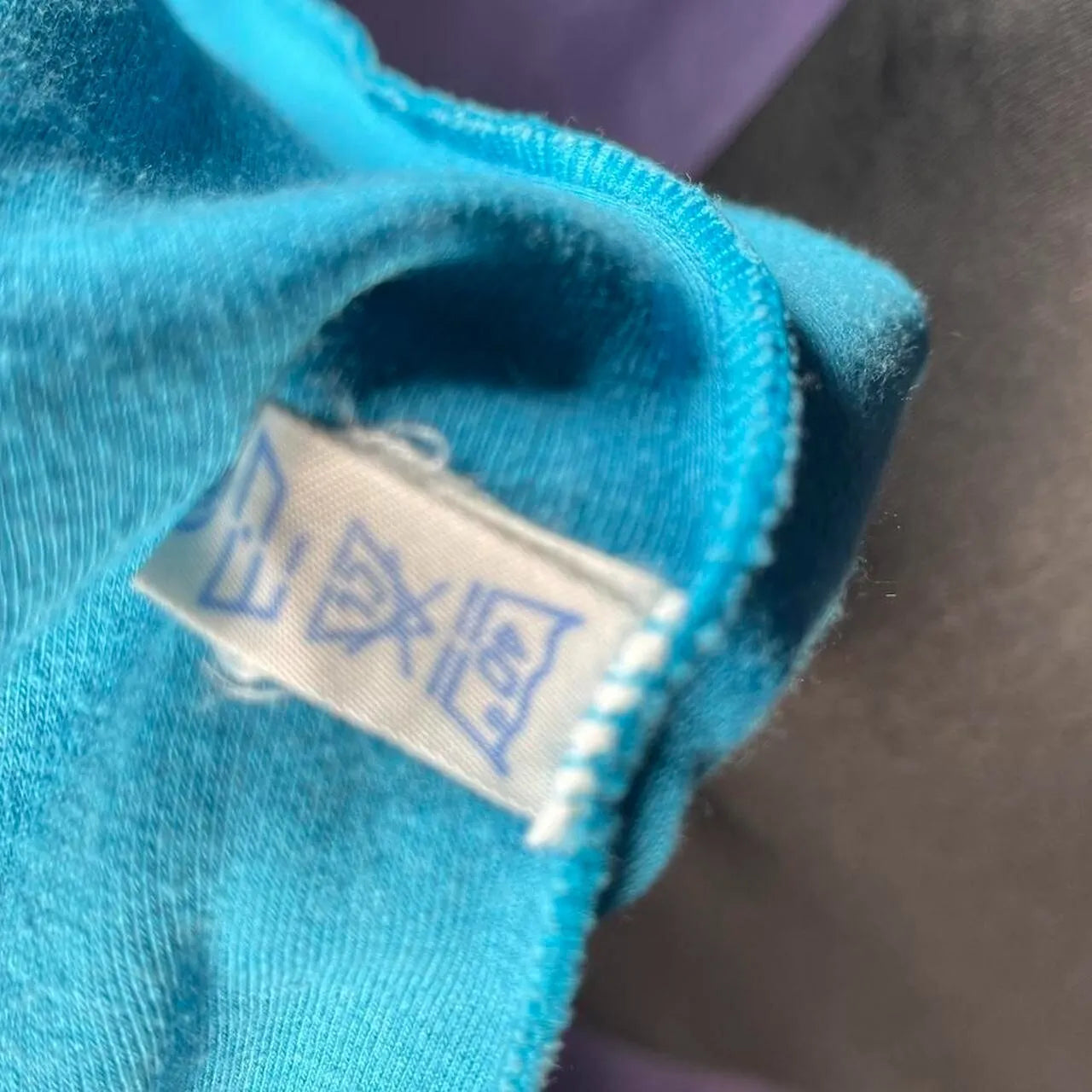 Vintage 1970s Blue Tracksuit Top Jacket Apart Apolda Stripe Size Large
