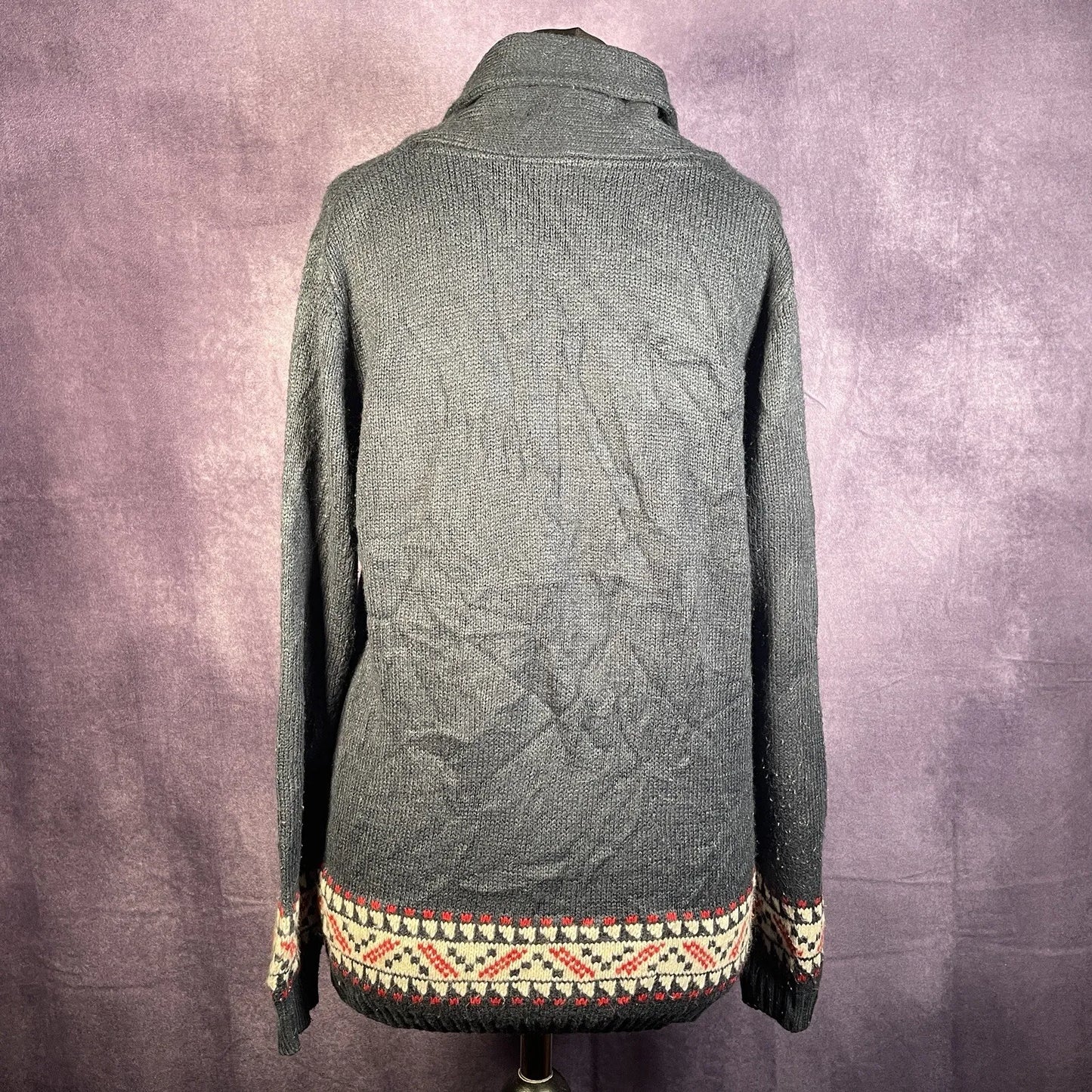 Vintage 70s Blue Sears Cardigan Reindeer Cardigan XS Small
