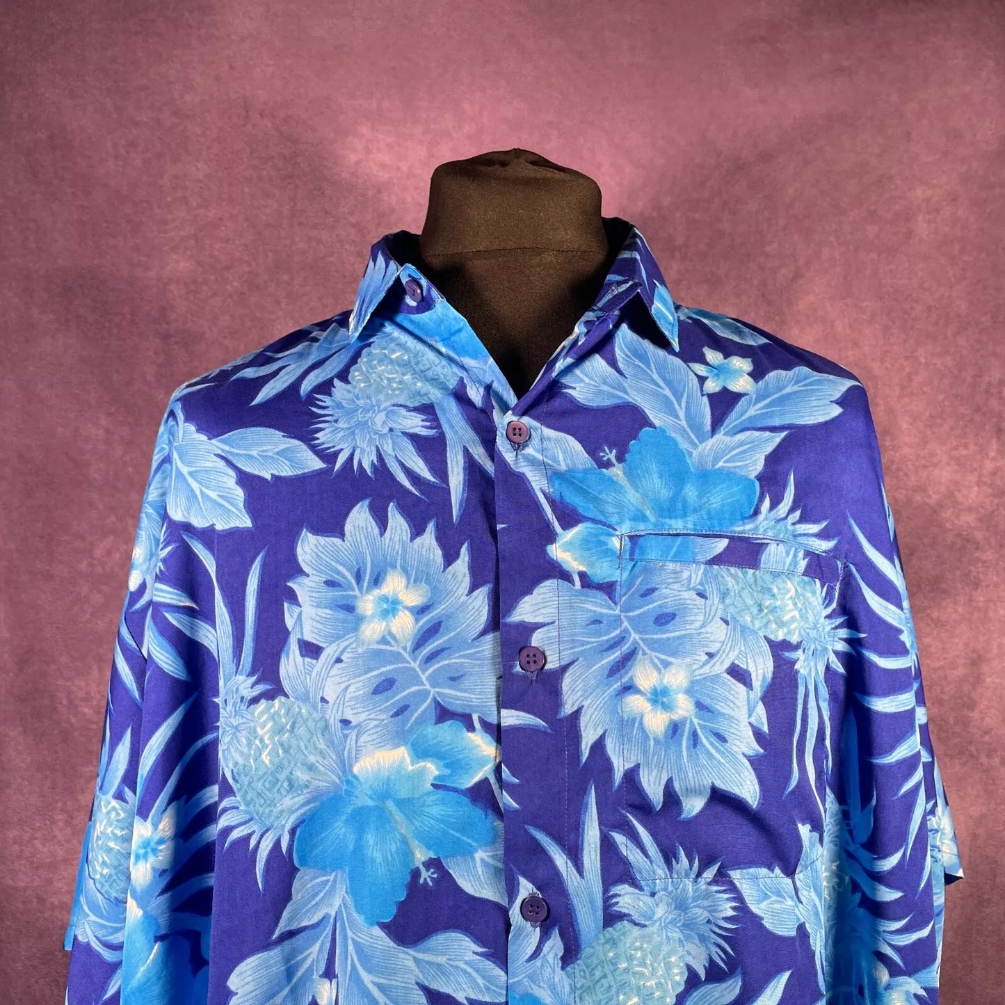 Rima Beach Wear Rima Hawaiian Shirt XXL Blue