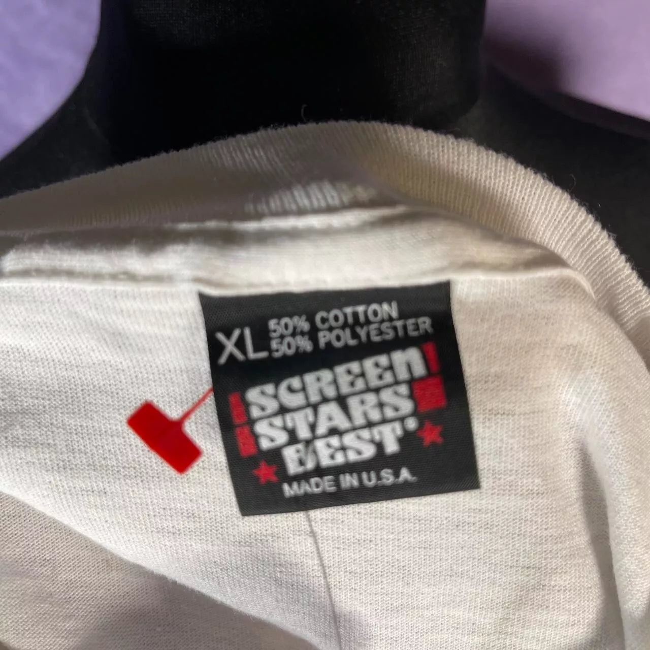 Vintage 1992 America Italy T-Shirt White Single Stitch Screen Stars Best XL