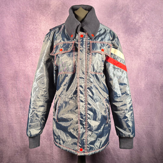 Mod 70s Style Retro Repro Run and Fly Donkey Military Jacket Blue Red White XS