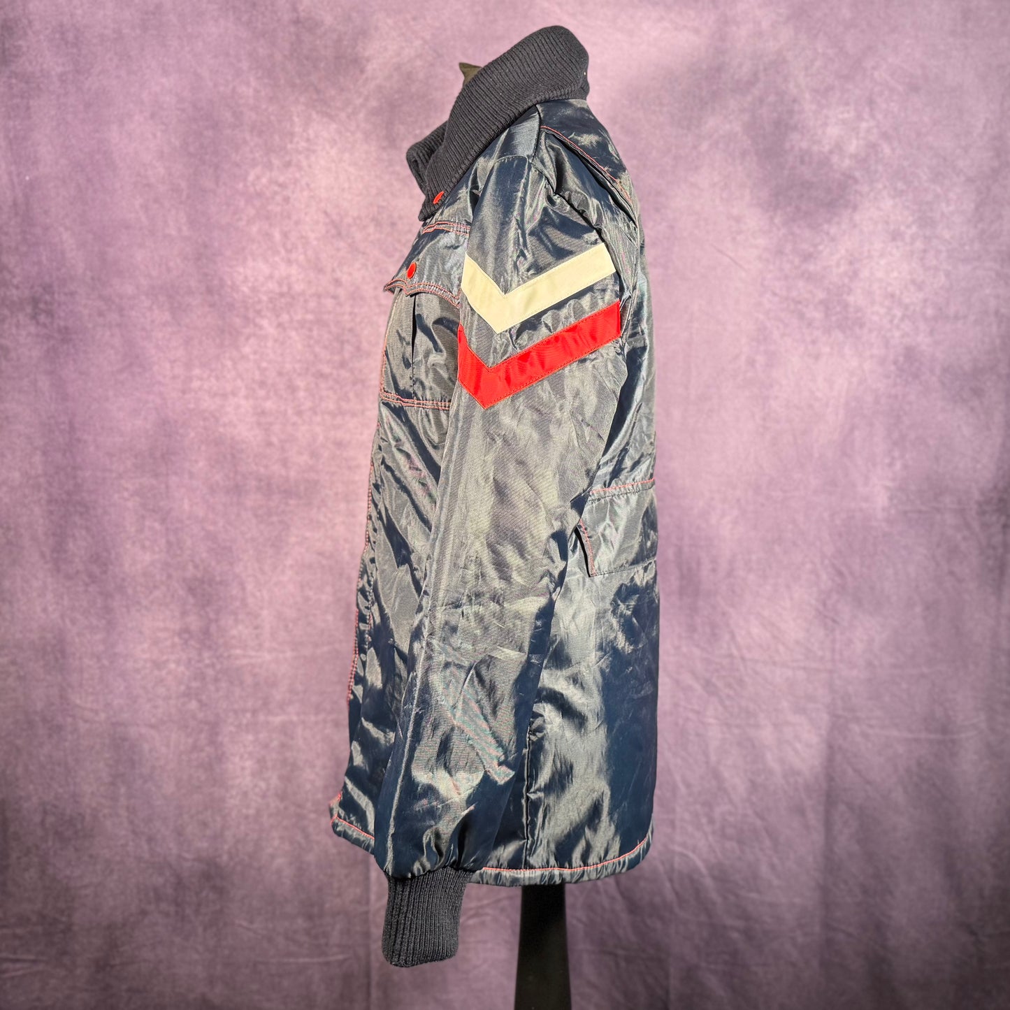 Mod 70s Style Retro Repro Run and Fly Donkey Military Jacket Blue Red White XS