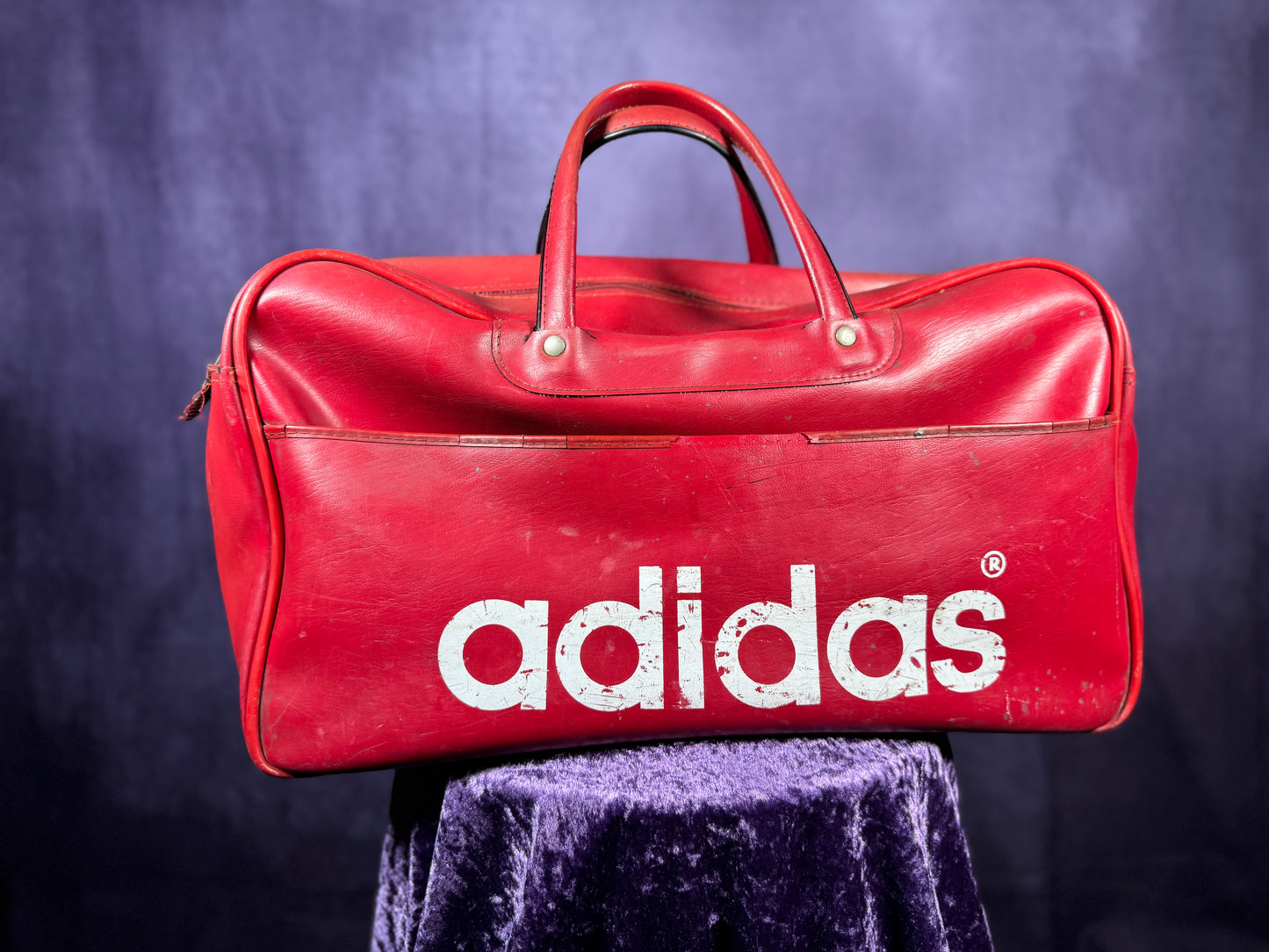 Vintage Red Adidas Bowling Bag Messenger Peter Black 1970s