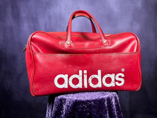 Vintage Red Adidas Bowling Bag Messenger Peter Black 1970s