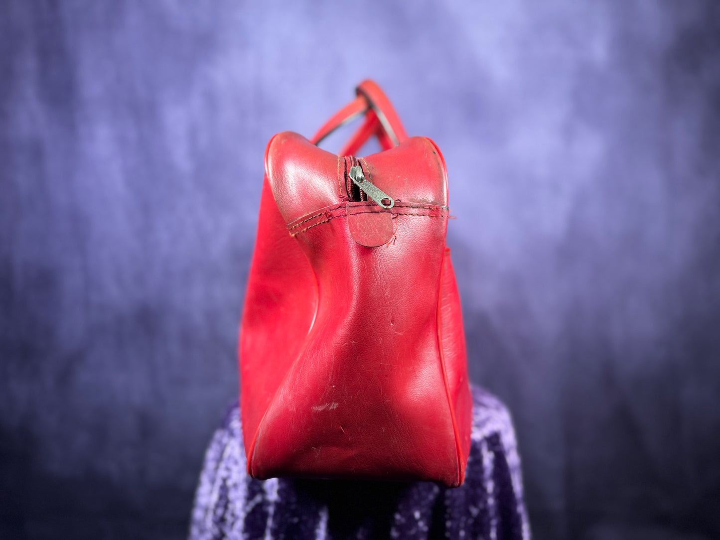 Vintage Red Adidas Bowling Bag Messenger Peter Black 1970s