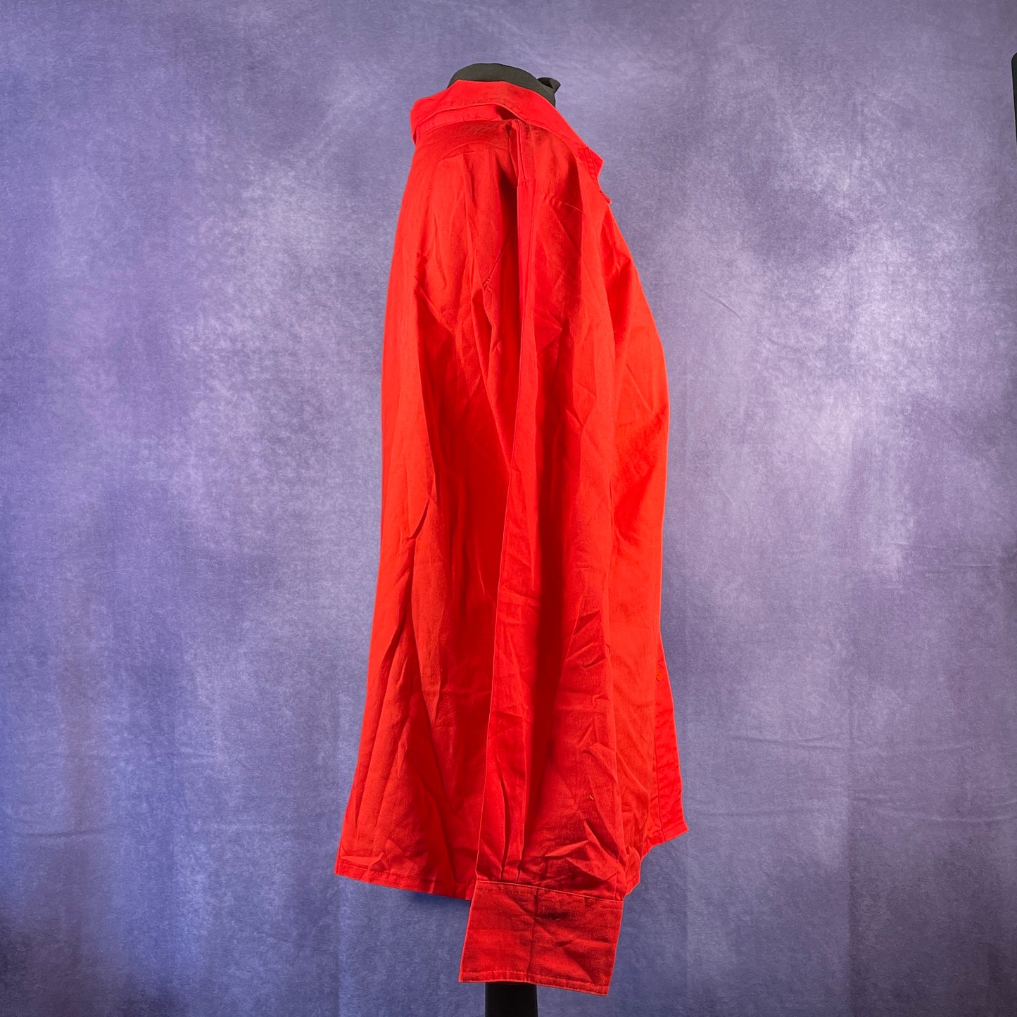 Vintage 1970s Womens Ladies Red Dagger Collar Shirt The tag size says 48
