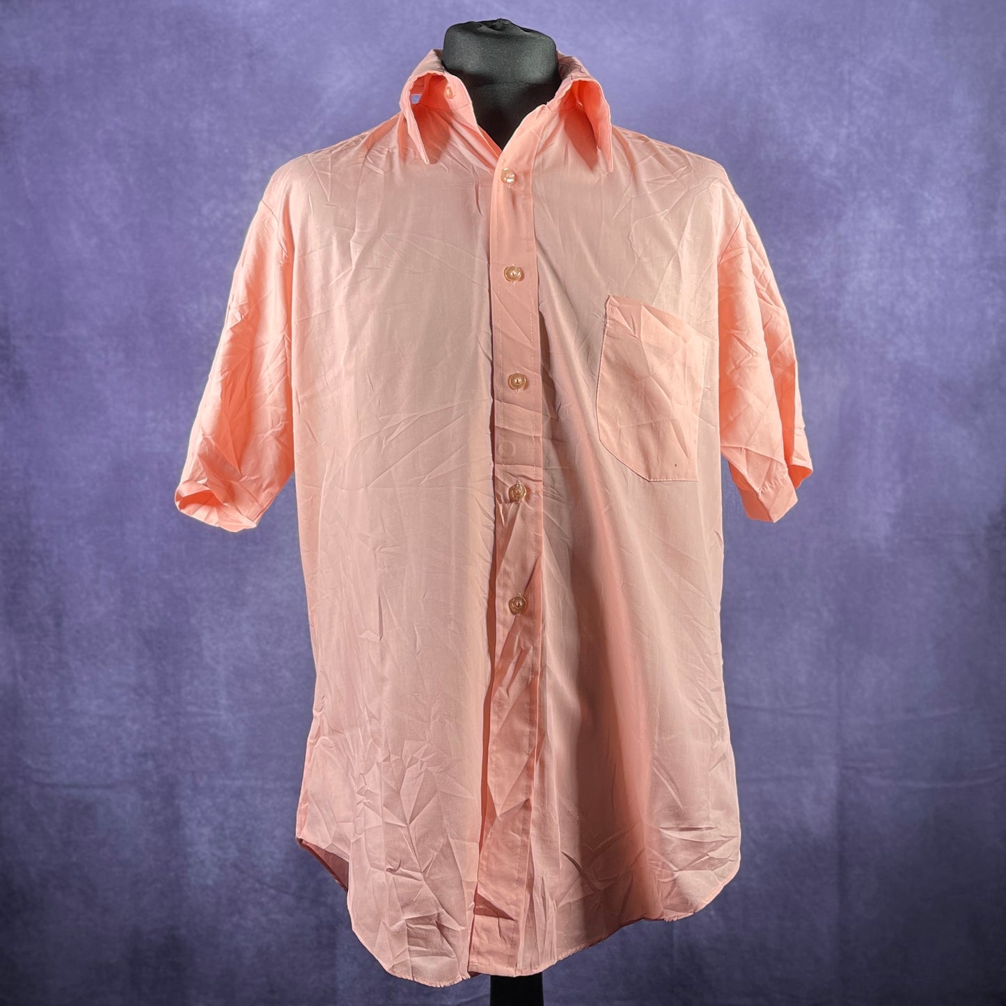 Vintage 1970s Mens Pink Dagger Collar Sears The Mens Stores Shirt XXL
