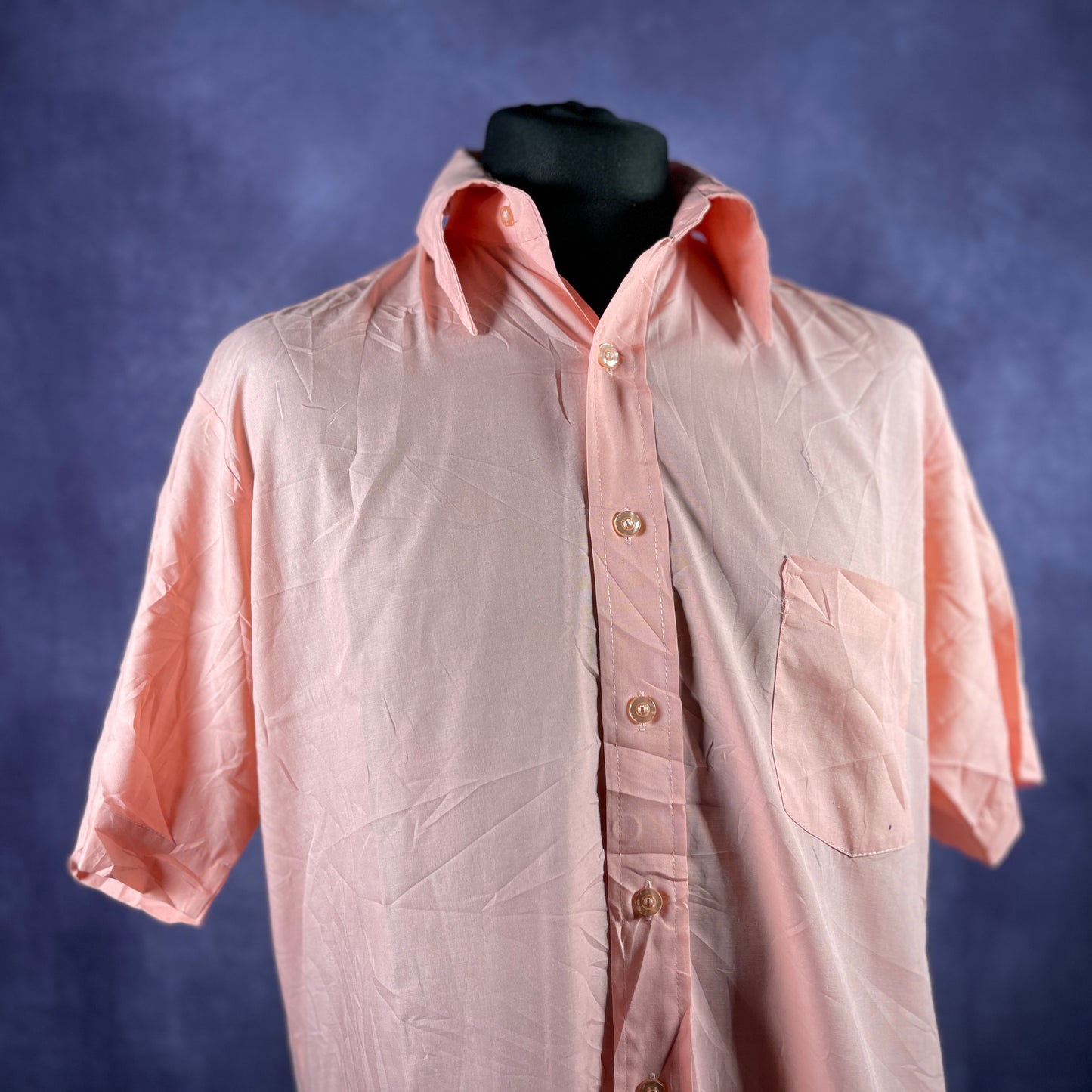 Vintage 1970s Mens Pink Dagger Collar Sears The Mens Stores Shirt XXL