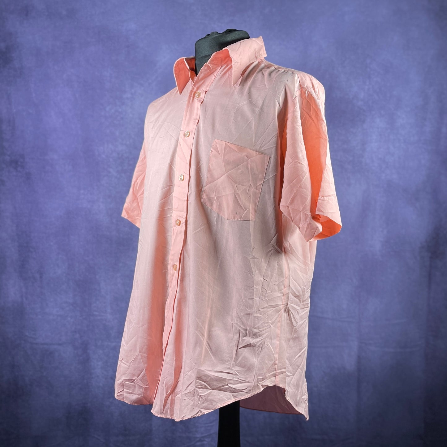 Vintage 1970s Mens Pink Dagger Collar Sears The Mens Stores Shirt XXL