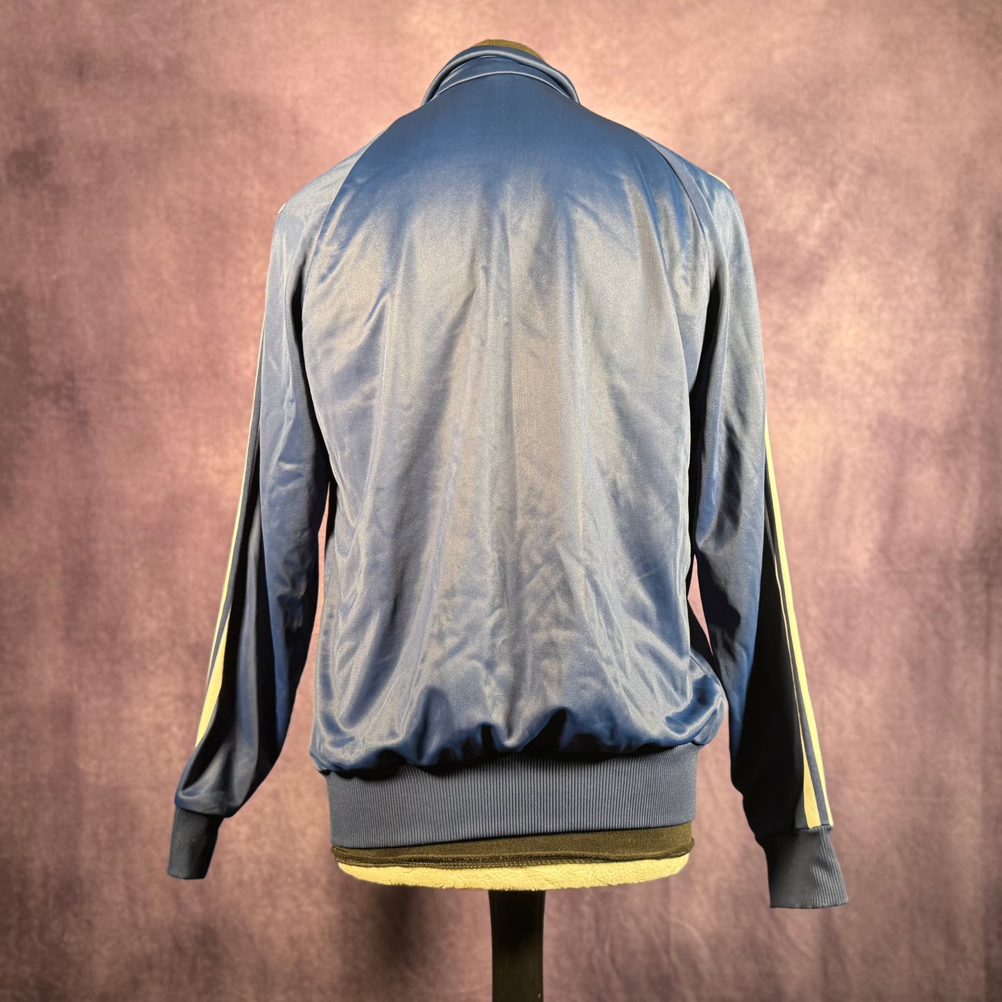 Vintage 1970s 1980s Adidas Casual Sports Firebird Tracksuit Top Navy