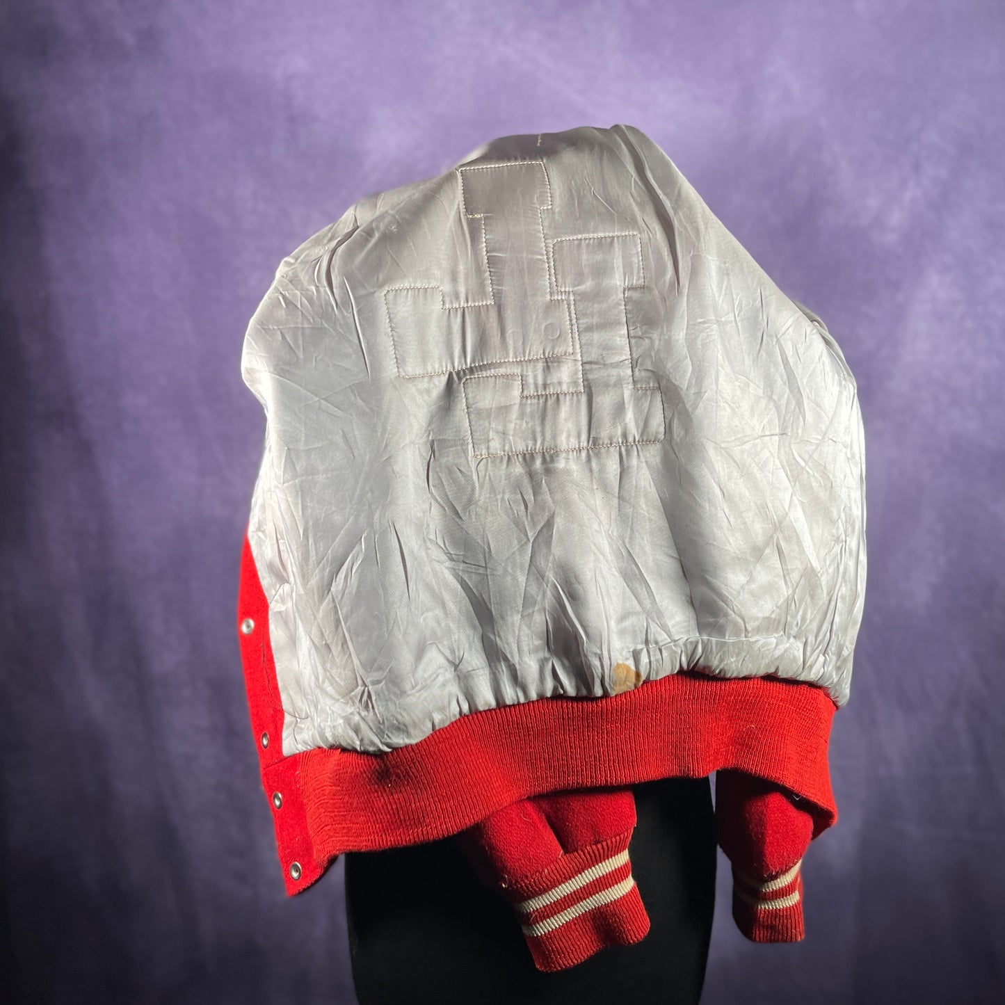 Vintage 1970s Varsity Jacket Letterman Red Mens Size XS&nbsp;