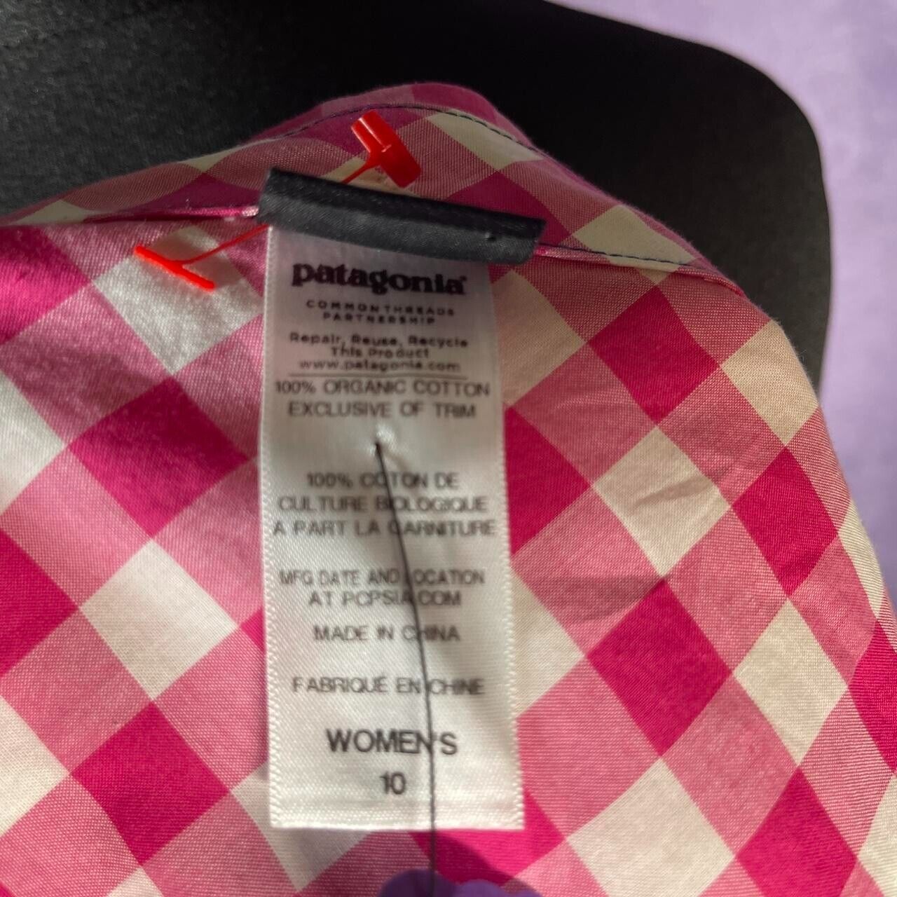 Vintage Patagonia Pink Check Shirt Ladies Size 10