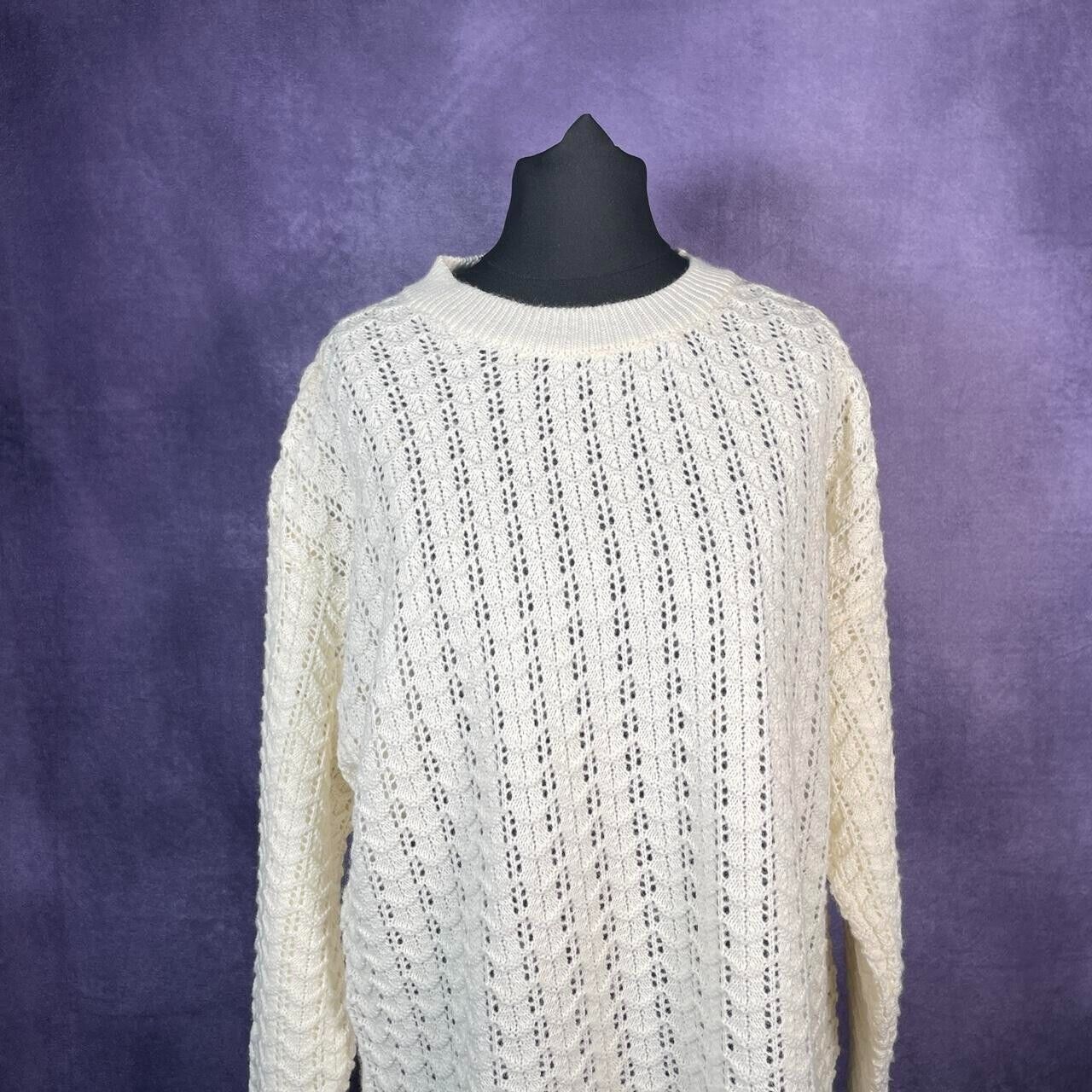 Vintage Oversized Ladies 1990s Wool Sweater Jumper Size M