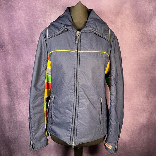 Vintage Ladies 1970s Navy Blue Ski Jacket Sportalm Size M