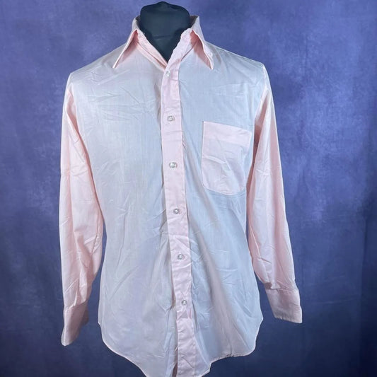 Pink Dagger Collar Button Up Shirt "Arrow Burma Kent" Large