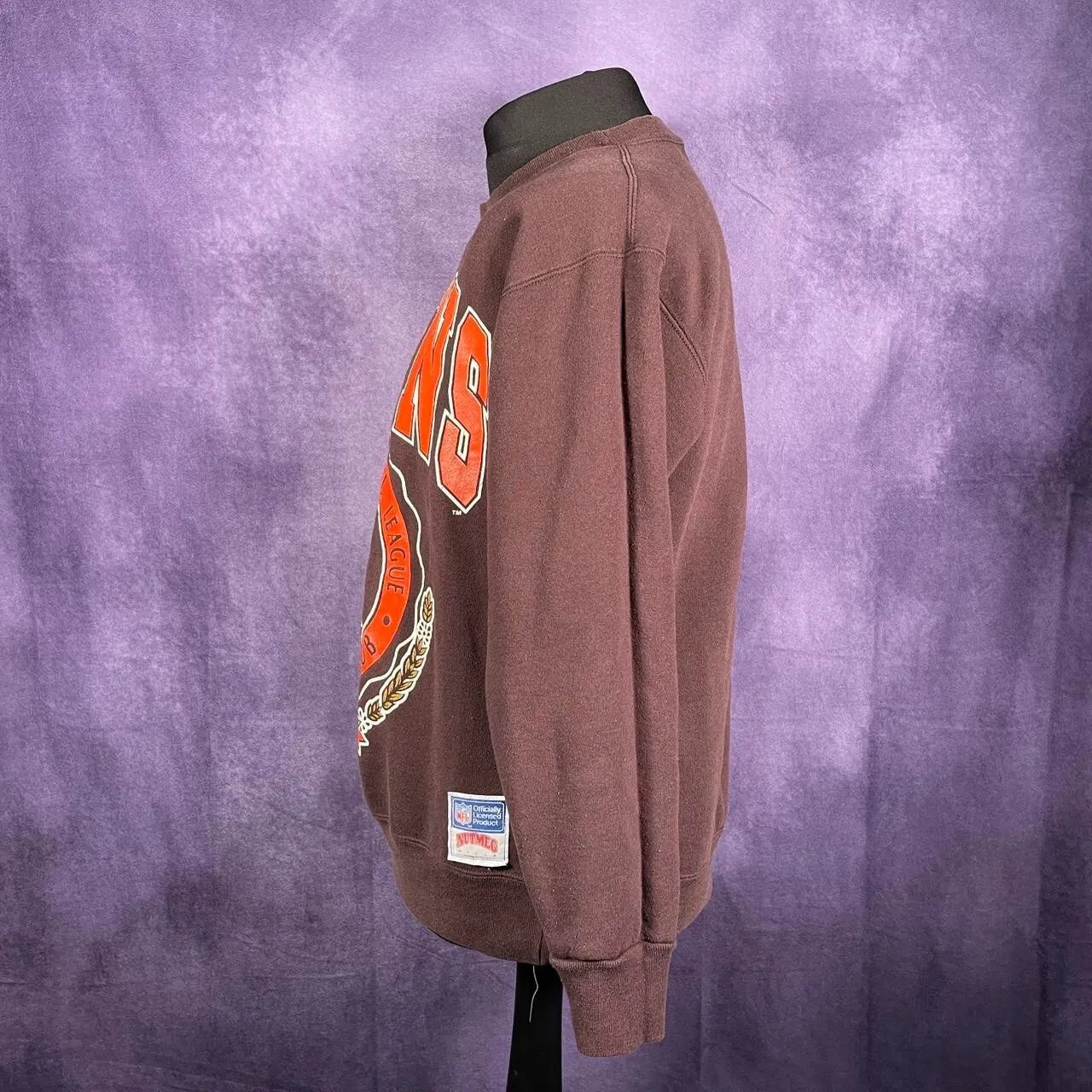 Vintage 1990s Cleveland Browns Nutmeg Authentic USA Sweater Jumper Crew
