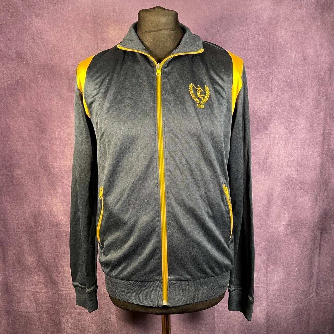 1989 Kenvelo Anywhere Blue/Yellow Zip Jacket
