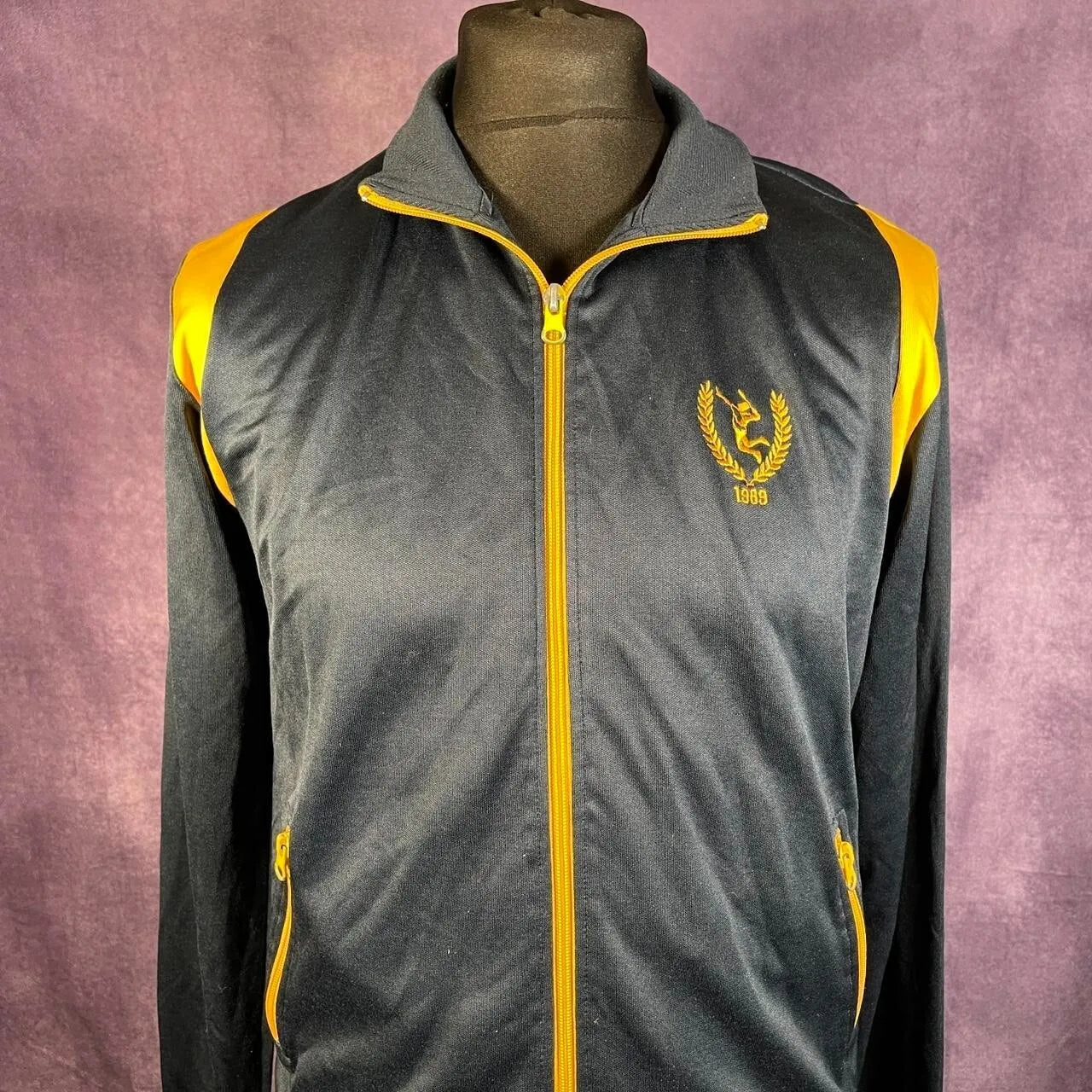 1989 Kenvelo Anywhere Blue/Yellow Zip Jacket