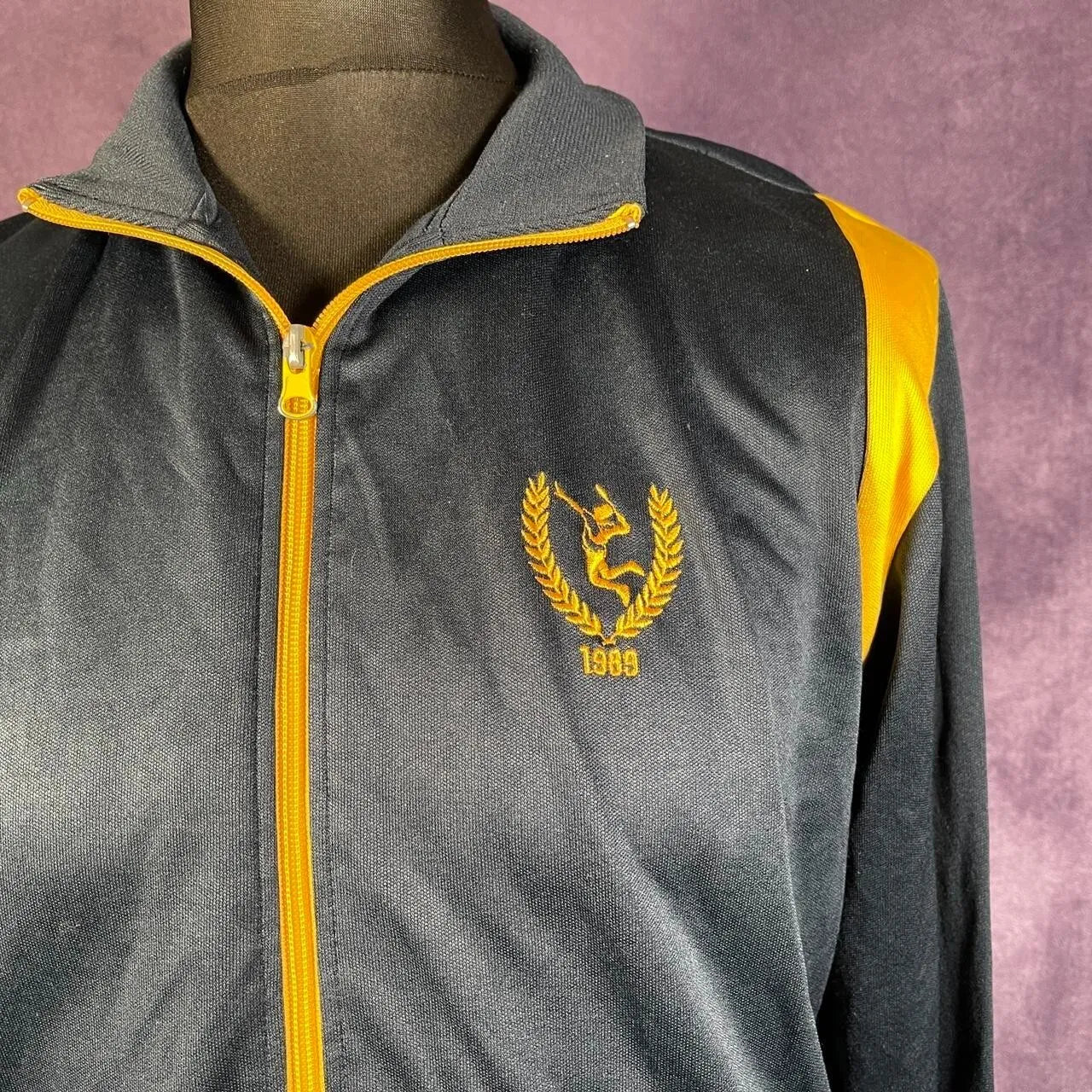 1989 Kenvelo Anywhere Blue/Yellow Zip Jacket