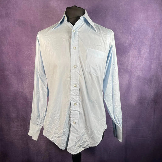 Vintage ''Excello'' Light Blue Dagger Collar Large