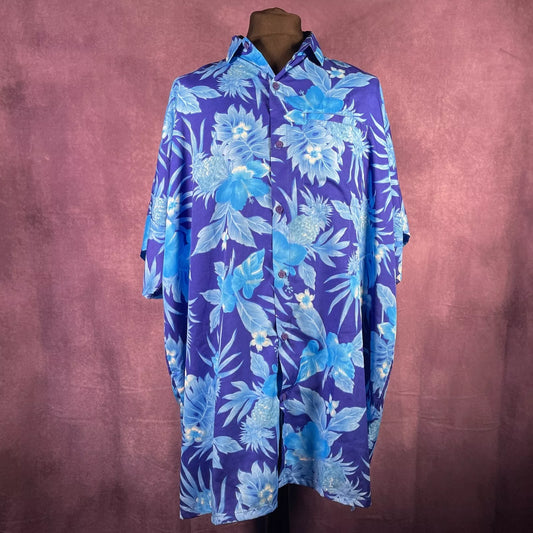 Rima Beach Wear Rima Hawaiian Shirt XXL Blue